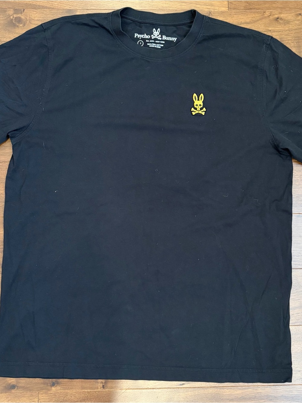Psycho Bunny Black Short Sleeve Crew Tee with gold Logo